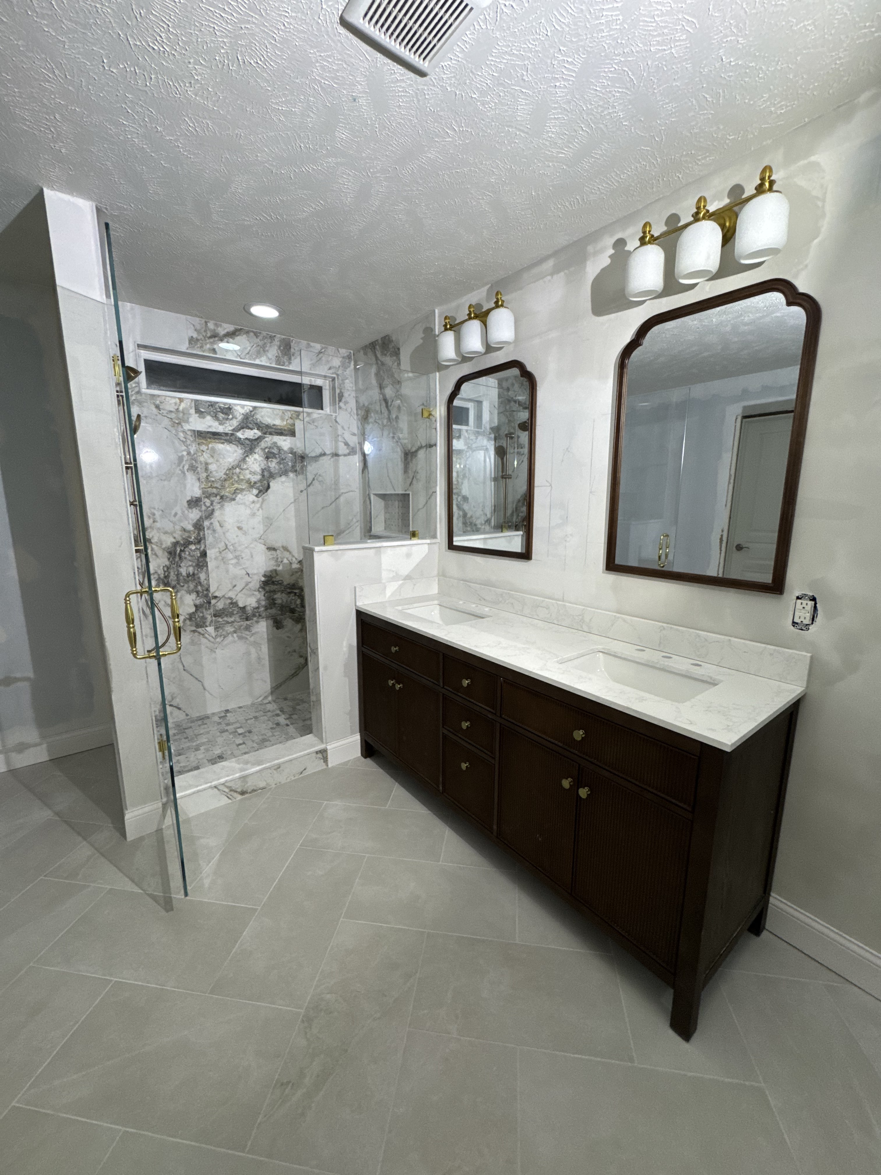 Bathroom remodel project in Cuyahoga County